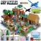 丛林树屋+4人仔动物(送拆件器) 兼容乐高我的世界拼装儿童玩具男女孩乐高匹配小颗粒幻影忍者积木