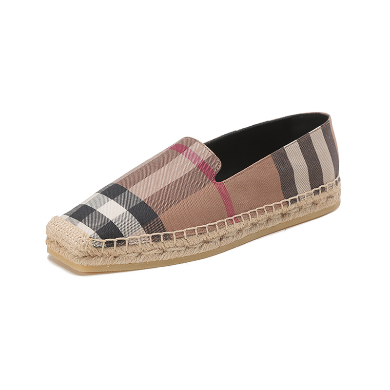 博柏利/巴宝莉 burberry 女款织物平底渔夫鞋麻编鞋休闲鞋8056816