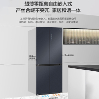 海尔(Haier)519升十字门超薄零嵌冰箱 全空间保鲜 EPP超净系统 宽幅变温 BCD-519WGHTD1BGTU1