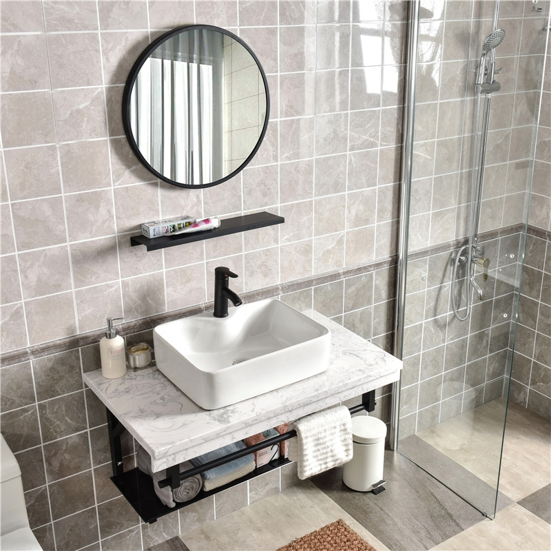 挂墙式洗手盆柜组合大理石古达台上盆壁挂式洗面盆洗漱台