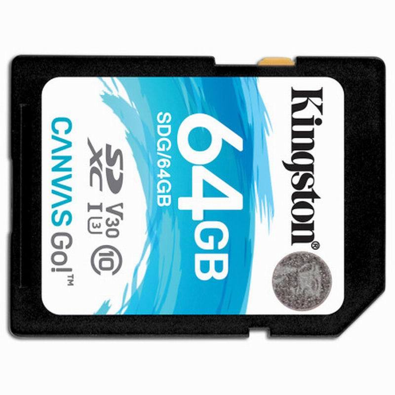 金士顿(Kingston) SD卡64G 兰卡 U3 V30 SDG/64G(读90m/s写45m/s)