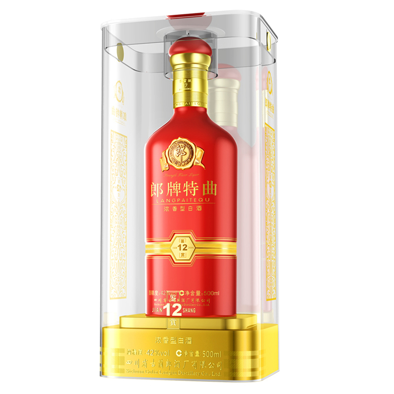 郎酒 郎牌特曲鉴赏12 42度 500ml*4 整箱装 浓香型白酒