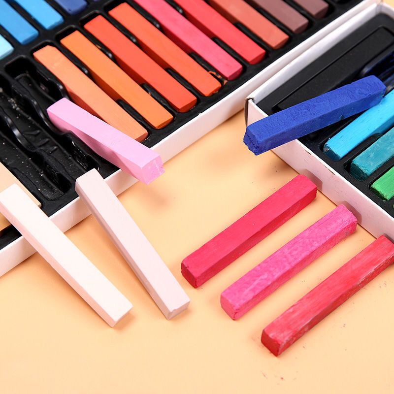 122436色彩色粉笔颜料绘色粉绘画套装初学者粉彩棒画笔
