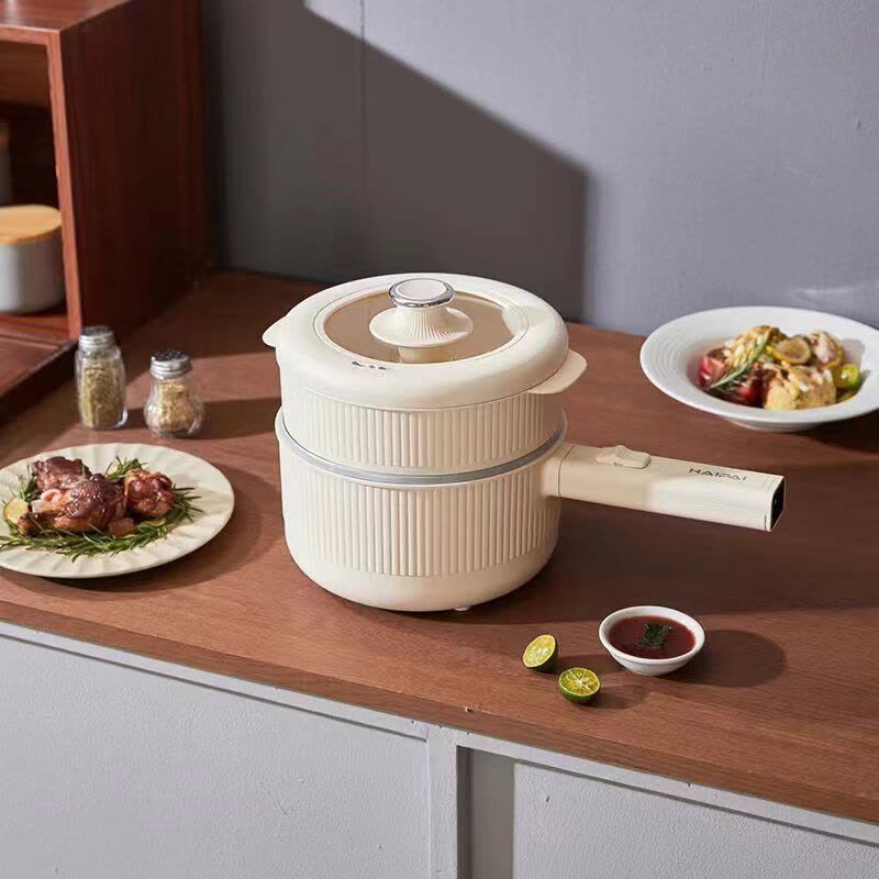 海牌(HAIPAI)手持式电煮锅HP-D720B白色启动式开关操控简单便捷加长手柄设计图片