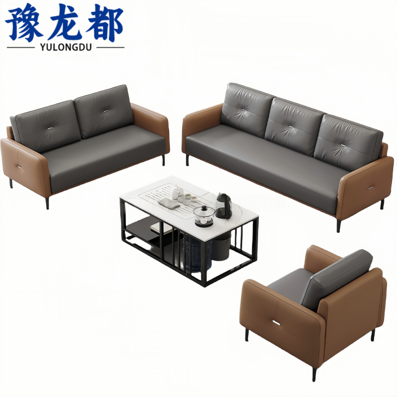 豫龙都沙发1+2+3+茶几套