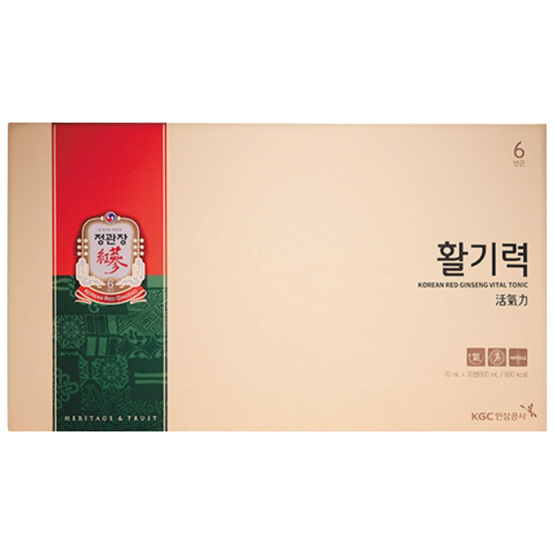 正官庄活气力红参浓缩液补元气20ml*30瓶
