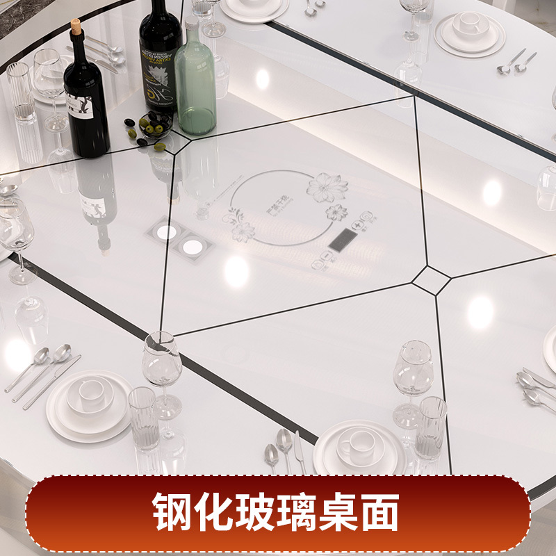苏宁放心购餐桌椅组合 现代简约圆桌吃饭桌子饭桌可伸缩折叠餐桌家用小户型A-STYLE家具