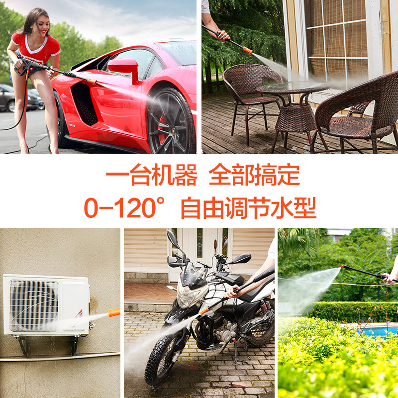 亿力YILI 220V高压洗车机家用 高压水枪 洗车水枪 洗车神器YLQ4740C-A 轻巧便携 一机多用
