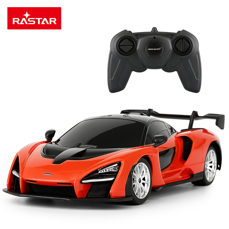 星辉(Rastar)1:24迈凯伦Senna遥控车 儿童玩具电动遥控汽车模型 96700橙色