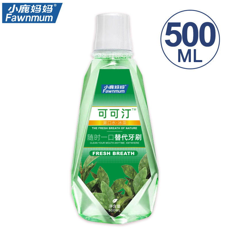 小鹿妈妈(FAWN MUM)漱口水清新口气劲爽口感绿茶味500ml