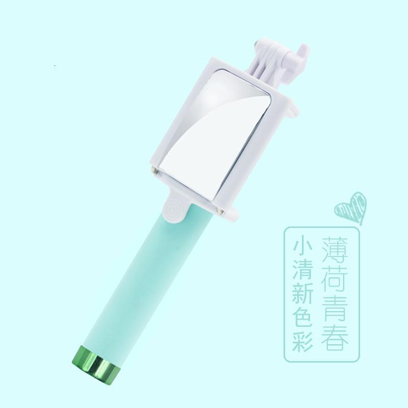 手机自拍杆带后视镜通用自拍杆苹果6sp线控小米安卓华为自拍神器