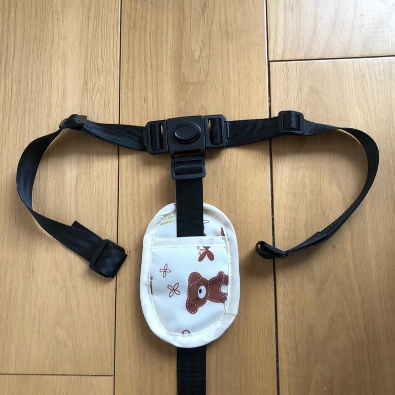 三点式儿童餐椅安全带宜家款绑带安全扣灰色三点式安全带