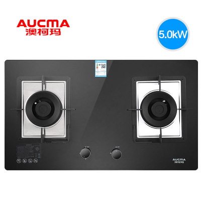 澳柯玛(AUCMA)台嵌两用燃气灶3T610B 黑晶钢化玻璃煤气灶 天然气