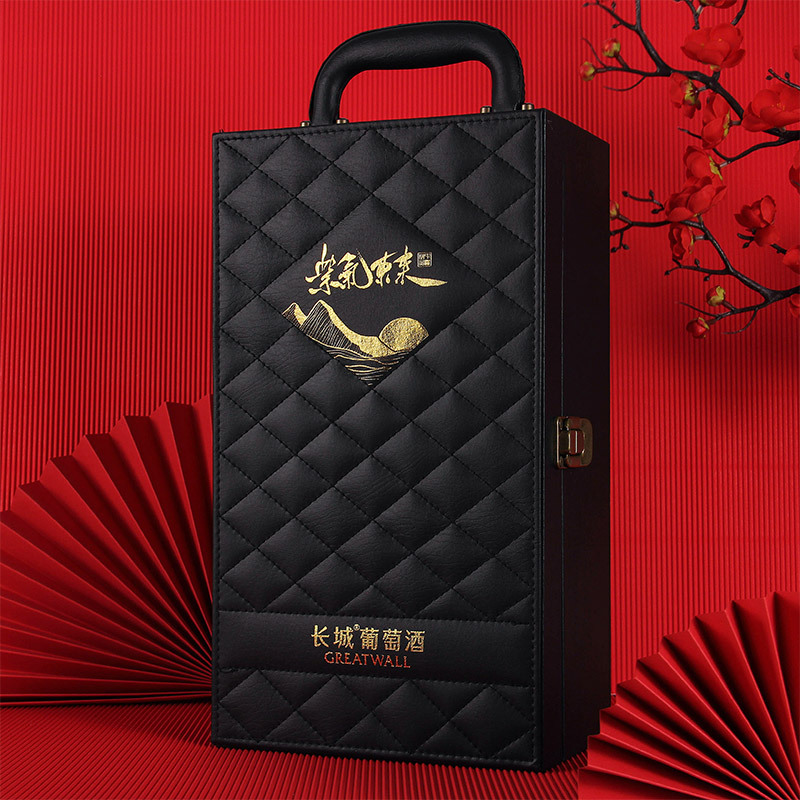 长城干红葡萄酒紫气东来红酒750ml*2支 礼盒装官方正品节日送礼