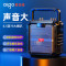 AIGO/爱国者 T53蓝牙音响 户外大音量便携广场舞音箱 摆地摊喇叭收款播报U盘插卡音响带炫彩灯 双咪版