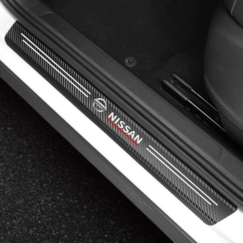 日产逍客轩逸奇骏骐达劲客天籁蓝鸟贴迎宾踏板碳纤槛条防撞条图片