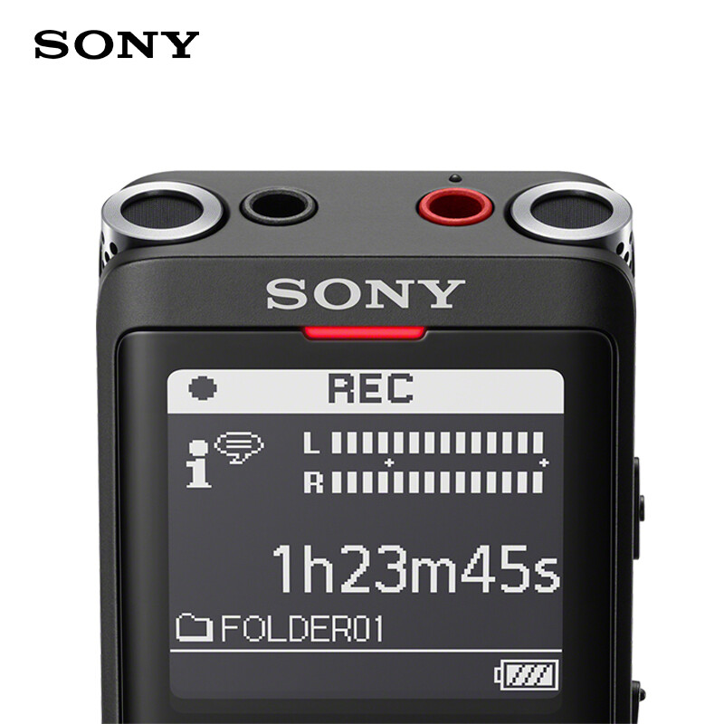 索尼(SONY)录音笔ICD-UX575F 16GB黑色 智能降噪升级款 专业线性录音棒 商务学习采访支持内录高清大图