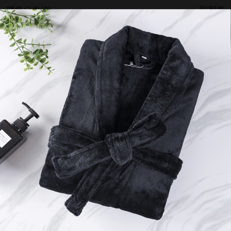 薄款情侣睡袍秋冬天加绒加厚女士家居服浴衣长款性感袍男士浴袍高清大图