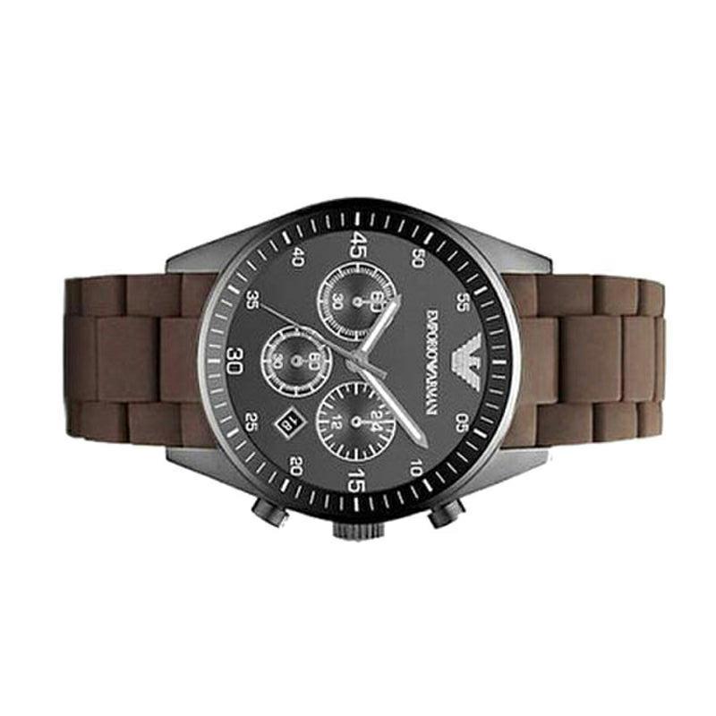 阿玛尼(EMPORIO ARMANI)手表 运动时尚欧美品牌金属表带男士石英表AR5990