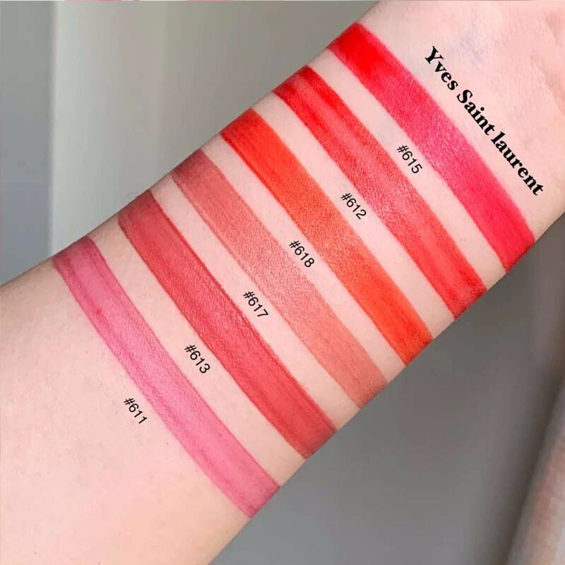 yvessaintlaurent圣罗兰ysl黑管缎面水光唇釉59ml617紫玫瑰豆沙色保湿