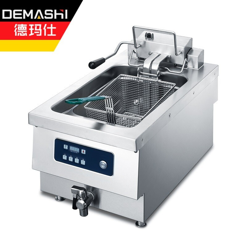 德玛仕(DEMASHI) 商用电炸炉 台式单缸油炸锅油条机 薯条机 智能定时-NTT10E