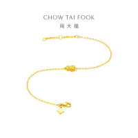 周大福碎金葫芦足金黄金手链女计价(工费360)送礼物EOF1592七夕礼物