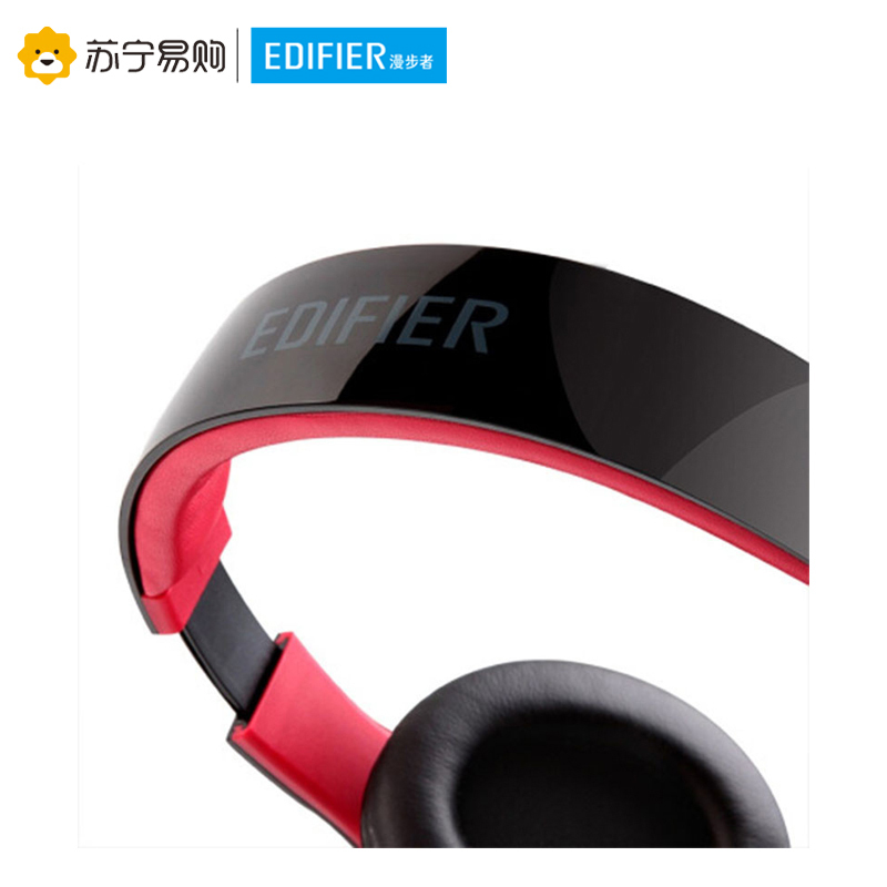Edifier/漫步者 K830 插拔电脑麦克风游戏3.5mm插孔有线耳机头戴式立体声影音语音HIFI重低音耳麦 高光黑