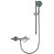 汉德斯科冷热龙头混水阀分体式简易淋浴花洒套装可升降杆家用浴室洗澡无顶喷浴室增压沐浴器枪灰色7003
