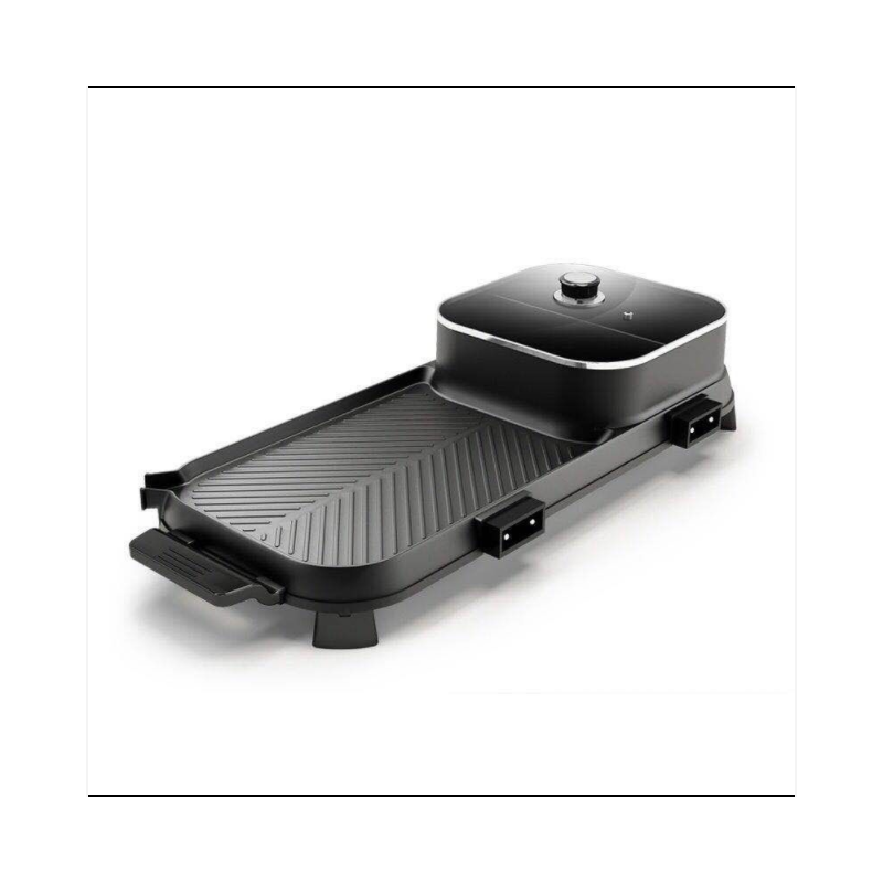 电烧烤锅家用烧烤炉电烧烤盘涮烤一体火锅烤肉火锅鸳鸯锅电锅两用