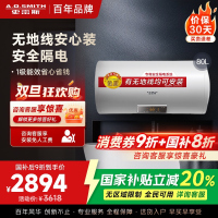 AO史密斯80升电热水器 无地线可安装 专利安全隔电 金圭内胆 速热节能 一键中温保温E80VDS 预约洗浴