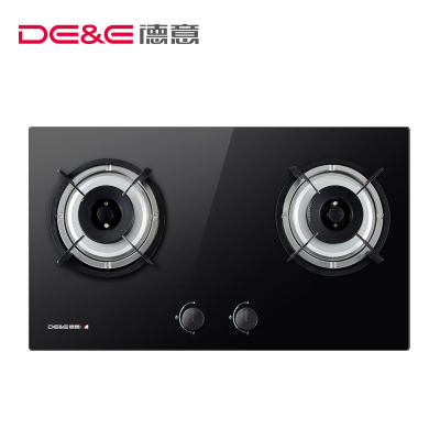 德意(DE&E)4.2kW大火力燃气灶JZT-760B(天然气)钢化玻璃台嵌两用灶具 天然气灶