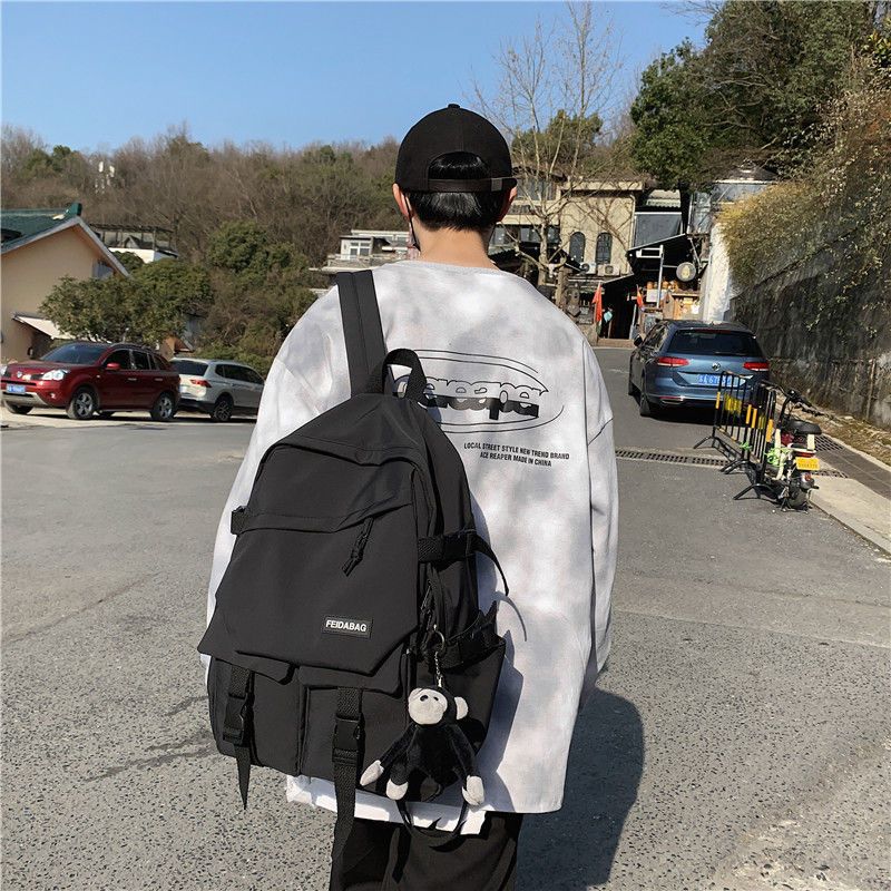 书包男韩版大学生高中生大容量初中生潮流双肩包背包女ins电脑包雾霾