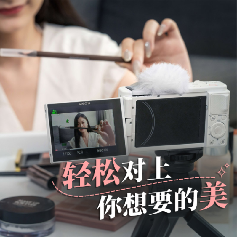 索尼(Sony)ZV-1 入门数码相机 美肤高颜值 小巧大变焦 24-70mm F1.8-2.8大光圈蔡司镜头 Vlog相机 黑色高清大图