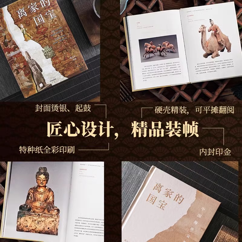 [正版]离家的国宝中国海外文物寻踪与鉴赏10个历史大事件108件海外遗珍寻踪鉴赏中国海外国宝 欣赏难得一见的国宝珍品高清大图