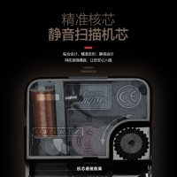 康巴丝(Compas) 客厅挂钟日历简约时尚卧室时钟壁挂表现代创意石英钟表 13英寸（直径33厘米） 木纹色 日历款