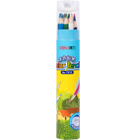 得力优酷7012 彩色铅笔(多色)(12支/桶)(桶)得力7012