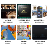 索尼(SONY)KD-85Z9G 85英寸 8K大屏HDR超高清语音搜索安卓8.0智能液晶平板电视(黑色)