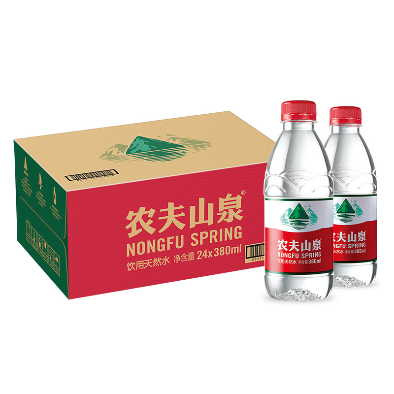 农夫山泉 饮用水 饮用天然水380ml*24瓶 整箱装 单位 箱