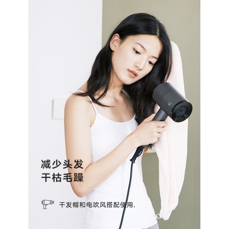 干发帽女吸水速干浴帽洗头包头巾擦头发毛巾可爱干发巾 2条装 三维工匠 棕黄色+珊瑚粉高清大图