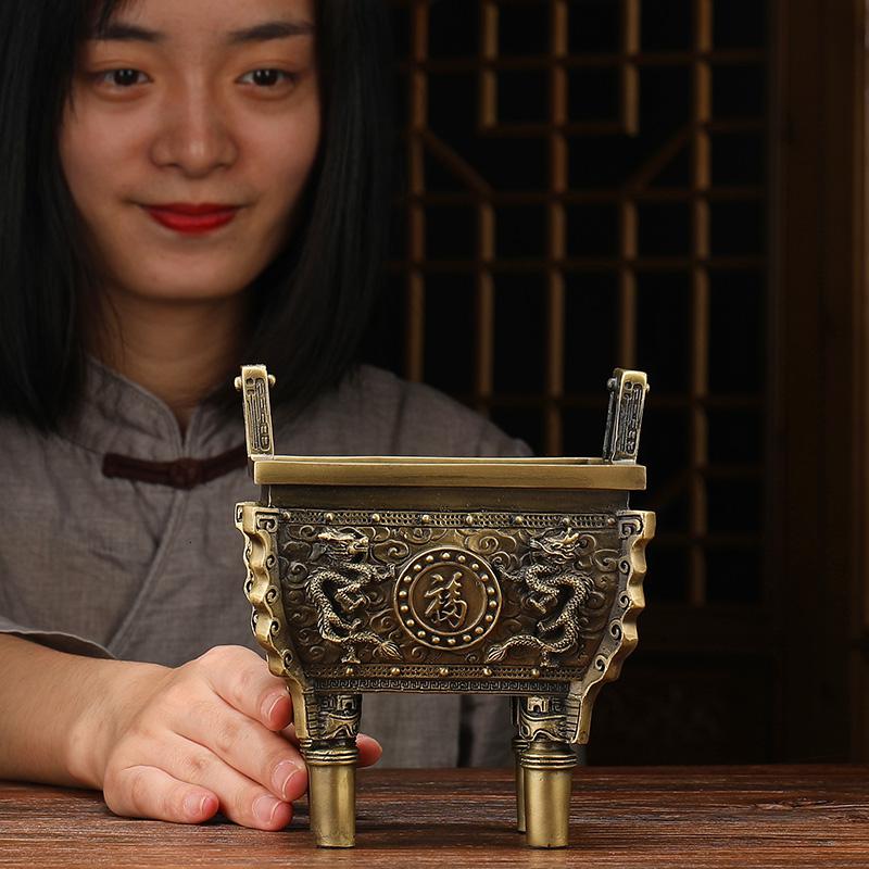 美帮汇铜鼎摆件 铜千秋 盛鼎大号青铜器工艺品 铸铜 宝鼎高清大图