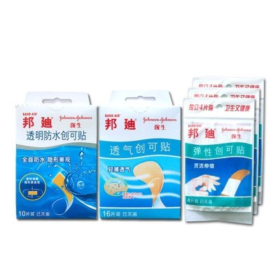 邦迪 BAND-AID创可贴组合装38片/包(轻薄透气16片+透明防水10片+弹性12片 创可贴)一包价
