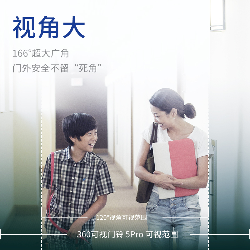 360 可视门铃5 Pro摄像头家用监控摄像头智能摄像机 2K智能门铃电子猫眼 无线wifi 300W超清夜视AR1C