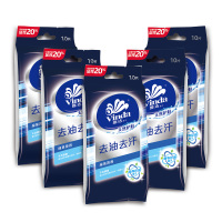 维达(Vinda) 湿巾 去油去汗 10片*10包 卫生湿纸巾
