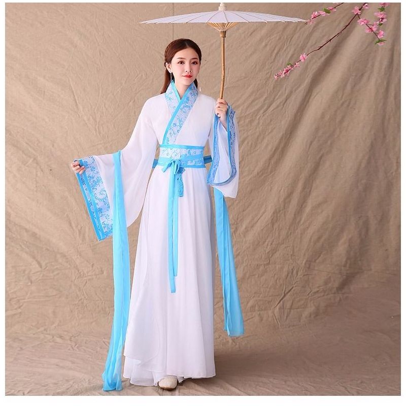 古装服装仙女飘逸广袖舞台套装古筝舞蹈演出服代改良汉服女襦裙夏