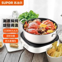 苏泊尔(SUPOR)电磁炉套装智能电磁灶火锅超薄家用触屏控制小型多功能电火锅涮蒸炖煎一体炉灶C21-IC23