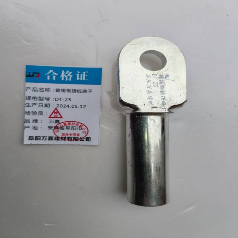 WJ 镀锡铜接线端子DT-25 个高清大图
