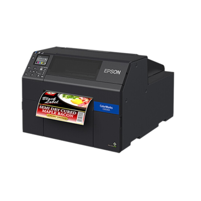 爱普生(EPSON) CW-C6030A 工业彩色标签机/条码打印机 自裁切 桌面型数码标签印刷机 卷筒不干胶喷墨打印高清大图