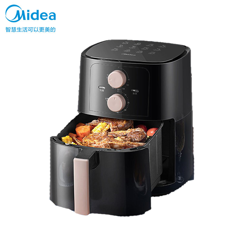 美的(Midea)空气炸锅大容量家用多功能电炸锅智能定时温控炸鸡薯机条空气烤箱5.8L大容量MF-KZE6001高清大图