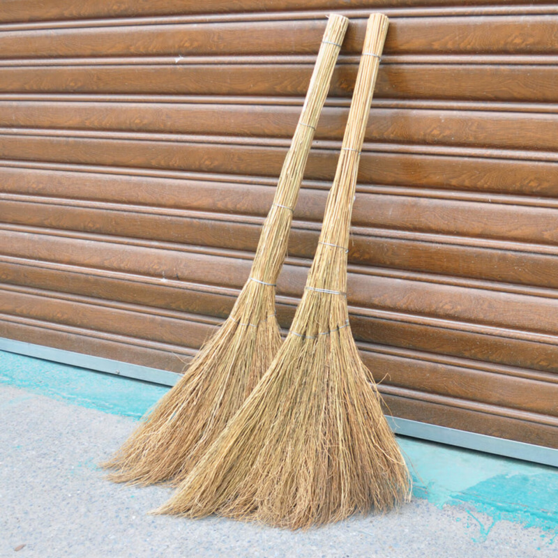 兰诗(LAUTEE)DM-912 铁扫把 物业环卫工地笤帚户外金丝草扫把 植物扫帚 加厚款高清大图