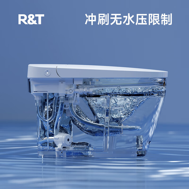 瑞尔特(R&T)智能马桶一体机家用带水箱脚感冲水座温调节无水压轻智能坐便器 S1C